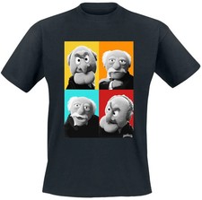 The Muppets T-Shirt Herren Waldorf & Statler schwarz Fan-Merch, Filme, TV-Serien