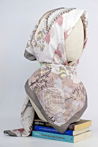 Seide hijab mit muster - mit, –