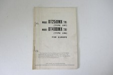 Teile Katalog Ergänzung / Parts List Yamaha DT 250 MX, DT 400 MX, 1978