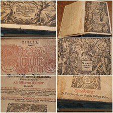 Original M. MERIAN (1593-1650) Biblia 1630 Luther Bibel Strassburg +230 Kupfer !