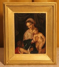 Antikes Ölgemälde Madonna