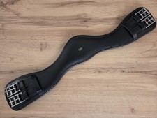 Anatomischer Kurzgurt, Leder, weich gepolstert, schwarz, neuwertig, 65 cm