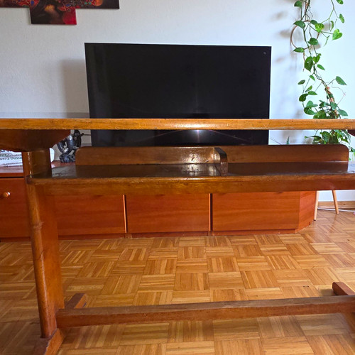 Rechteckiger holz arbeitstisch - rechteckiger, holz-arbeitstisch