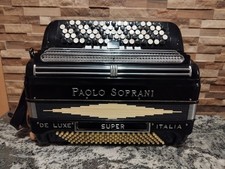 knopfakkordeon Paolo Soprani De Luxe Super Italia 120  Basse . C Griff