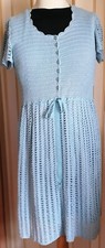 Häkel-Kleid hellblau Gr. 44-46