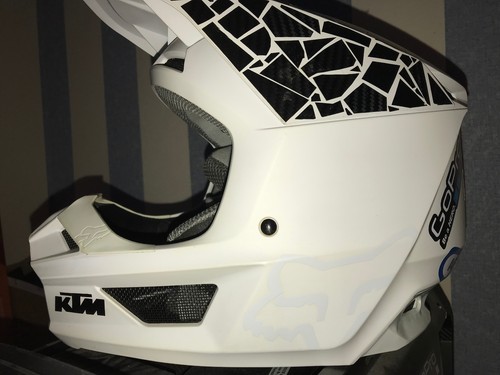 Motocross helm fox weiß - motocross,