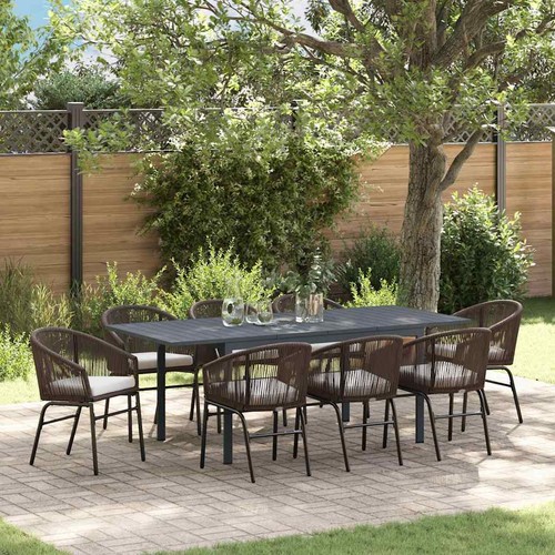 9tlg garten essgruppe poly - 9tlg.,
