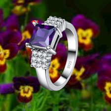 Ring zirkonia lila - ring,