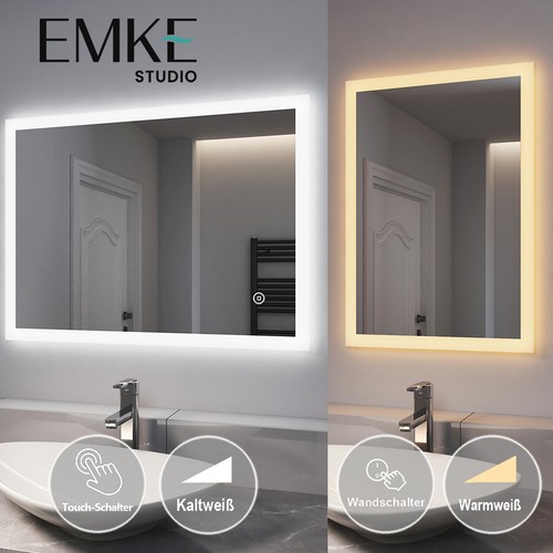 Emke led badspiegel mit - badspiegel,
