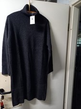 Damen-Strickkleid, anthrazit