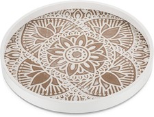 Holztablett Deko Rund 30cm