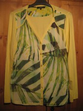 BONITA Damen "stretch" Jacke Gr.L Top neu leicht gelb gemustert süß 