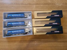 Heris 80091 Set 3x Staubgut-Silowagen Uacs VTG GATX Enviloc H0 = blau