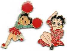 🎥Pin-Konvolut 2 USA Comic Cartoon Pins Bettie Boop Cheerleader sexy Madonna💃