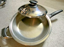 AMC Pfanne 28 cm, Tiefe 6 cm, 3 Liter, mit Deckel Visiotherm, Induktion