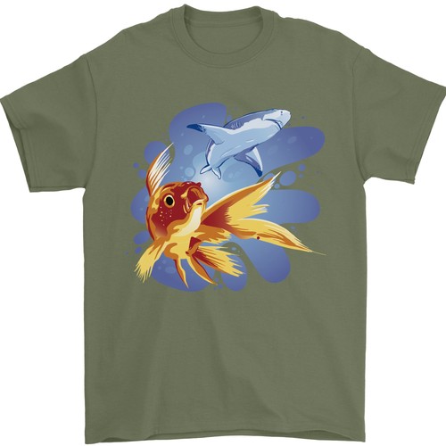 Great white shark goldfish - white,