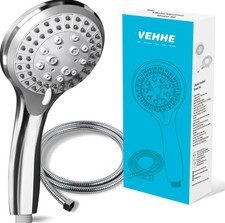 Chrom Duschkopf und Schlauch