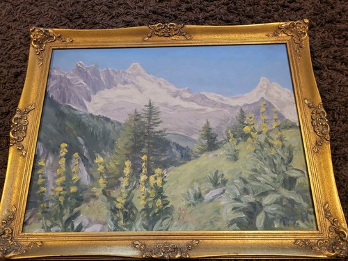 ölgemälde alpine landschaft - Ölgemälde,
