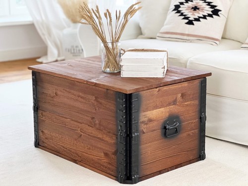 Truhe couchtisch holz - truhe,