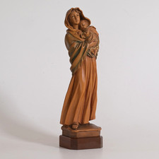 Heiligenfigur Holz Madonna