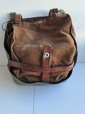 Schweizer Armee Brotbeutel M67 Segeltuch Leder Vintage Brotsack Tasche