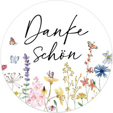 Danke Aufkleber 4 cm rund für