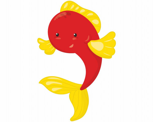 Samunshi roter fisch aufkleber - roter,