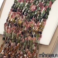 Natürlich Mehrfarbig Turmalin Edelstein Ovale Form 6x8mm Perlen 13 " Strand