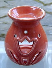 DUFTLAMPE, Teelicht, Windlicht, Duftöllampe, orange, Höhe 11 cm, Motiv Tulpe