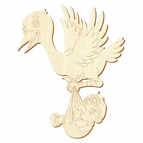 Fliegender holz storch mit - fliegender,