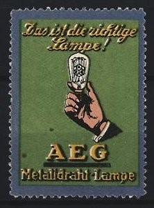 Reklamemarke aeg metalldraht - reklamemarke,