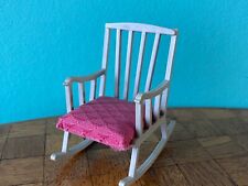 Schaukelstuhl Stuhl Rülke pink 60er Puppenstube  Puppenhaus 1:12 dollhouse chair