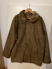 Velourjacke Wildleder Kunstleder lang Herren, Emporio Fashion, braun, Gr. XXL