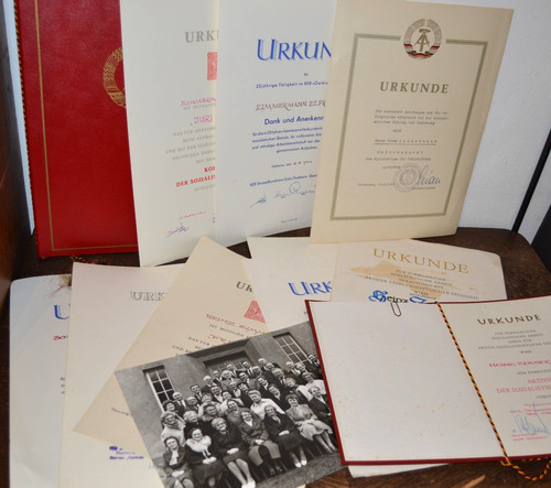 Ddr mappe mit - mit, urkunden