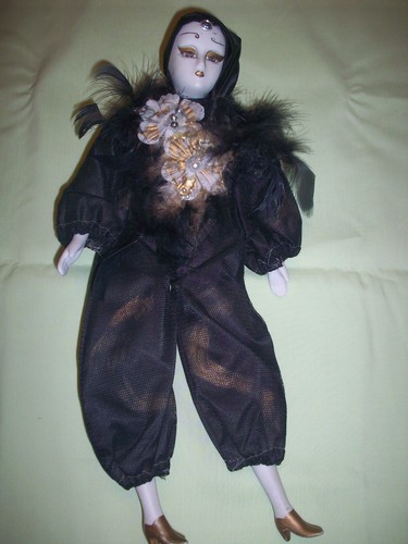 Pierrot puppe dame - *, porzellan