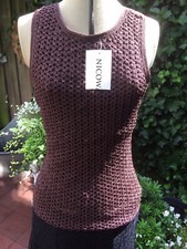 NICOWA Häkeltop braun