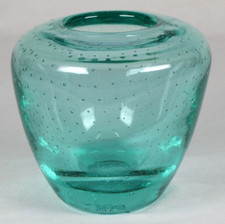 WALTER DEXEL für WMF Perlora Glas Vase Dexel-Ei 1960's art glass Modernism