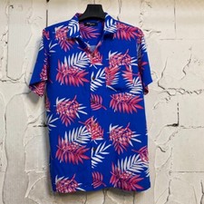 Hawaiihemd blau rosa-weiß