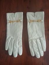 Lederhandschuhe Leder Damen Größe 7 Moschino nude / beige