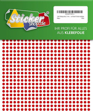 1440 Klebepunkte, 5 mm, rot, aus PVC Folie, wetterfest, Markierungspunkte Kreise