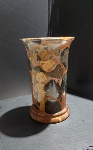 Vase natur stein - -,
