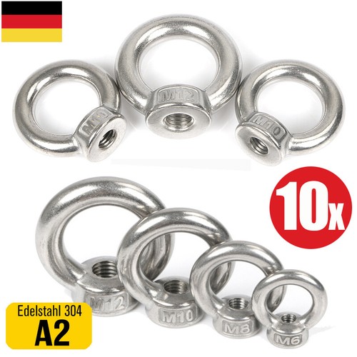 10stk ringmutter edelstahl - ringmutter, a2