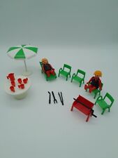 Playmobil System 3279 Klicky Gartenmöbel nicht komplett + 2 Figuren / ca. 1977