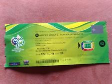 FiFa WM 2006 Ticket England -  Equador 25.06.2006, Stuttgart, Achtelfinale
