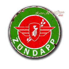 ZUNDAPP MOTORRAD  BLECHSCHILD  GARAGE WERKSTATT MAN CAVE  VINTAGE NOSTALGIE 