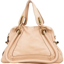 Chloé Beige Pebbled Leather