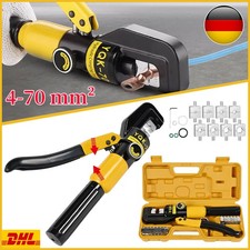 Hydraulische Presszange Crimpzange 4-70mm² Quetschzange Kabelschuhe Zange 8 Dies