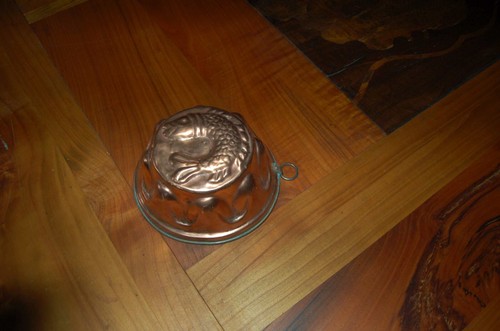 Puddingform kupfer fisch antik - fisch,