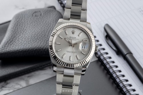 Rolex datejust silver dial - 41,