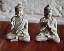 2 Buddha Figuren Polyresin